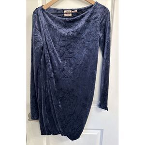 Juicy Couture Women Size Small Mini Dress Blue Velvet Velour Vintage Y2K‎ Party